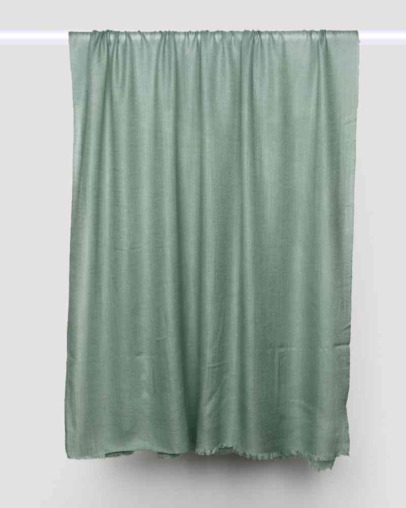 Pashmina Wool Diamond Weave Shawl Green